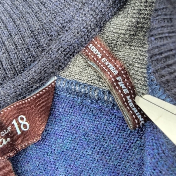 Tommy Bahama Golf 18 Fine Italian Merino Wool 1/4 Zip Pullover Sweater Mens L - Picture 4 of 12
